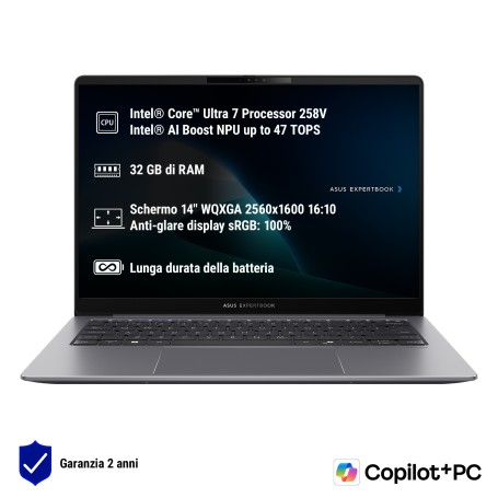 ASUS NB 14" ExpertBook P5 INTEL U7 258V 32GB 1T SSD WIN 11 PRO (90NX0861-M00YA0)