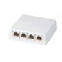 Panduit 4-port Outlet Without Moduls divisore di rete Bianco (CBX4AW-AY)