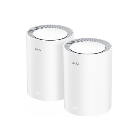 Cudy M3000 2-PACK sistema Wi-Fi Mesh Dual-band (2.4 GHz/5 GHz) Wi-Fi 6 (802.11ax) Grigio, Bianco 1 Interno (M3000(2-Pack) V2.0)