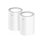 Cudy M3000 2-PACK sistema Wi-Fi Mesh Dual-band (2.4 GHz/5 GHz) Wi-Fi 6 (802.11ax) Grigio, Bianco 1 Interno (M3000(2-Pack) V2.0)