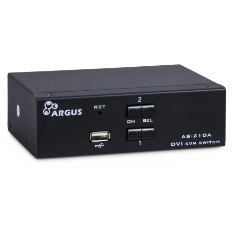 Inter-Tech KVM-AS-21DA DVI switch per keyboard-video-mouse (kvm) Nero (88887200)