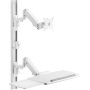 SpeaKa Professional SP-MM-960 Monitor-Wandhalterung mit Tastaturablage 17-43" weiß höhenverstellbar (SP-11945984)