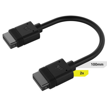 iCUE LINK Kabel, 100mm (schwarz, 2 Stck) (CL-9011121-WW)