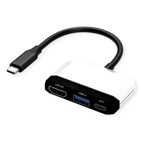 VALUE 12.99.3199 replicatore di porte e docking station per laptop Cablato USB 3.2 Gen 1 (3.1 Gen 1) Type-C Nero, Bianco
