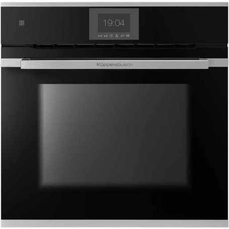 Küppersbusch BP 6550.0 S1, forno pirolitico, nero, con kit di design in acciaio inox, autopulizia pirolitica