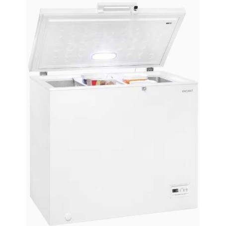Congelatore a pozzetto Exquisit GT201-HE-040E, larghezza 91 cm, 198 L, illuminazione a LED, bianco.