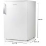 Congelatore a libera installazione DOMO DO1071DV, larghezza 54,5 cm, 87 L, maniglia in acciaio inox, bianco.