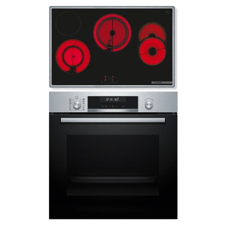 Bosch HBG578BS3 + PKH845BB1D set di elettrodomestici da cucina Ceramica Forno elettrico (HBD672LS83)