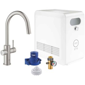 GROHE 31325DC2 , blu, beccuccio a C, Bluetooth/WIFI, beccuccio aeratore estraibile, superacciaio