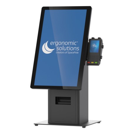 Ergonomic Solutions SpacePole Kiosk SPK401-17 accessorio di sistema POS Set chiosco Nero Metallo 75 x 75 mm 100 x 100 mm
