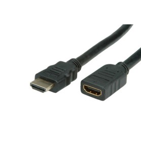 VALUE HDMI + Ethernet M/F 1 m cavo HDMI HDMI tipo A (Standard) Nero (11.99.5574)
