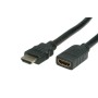 VALUE HDMI + Ethernet M/F 1 m cavo HDMI HDMI tipo A (Standard) Nero (11.99.5574)