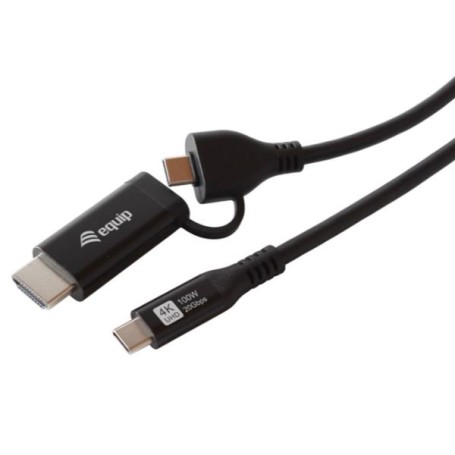2 IN 1 USB-C TO C + HDMI CABLE, 1M (128435)