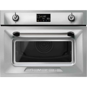 Smeg SO4902M1X Forno a microonde combinato compatto, larghezza 59,7 cm, 40 L, pulizia a vapore