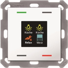 MDT BE-TAS5504.01 Taster Smart 55 4fach m.Farbdisplay Reinweiß glänzend (BE-TAS5504.01)