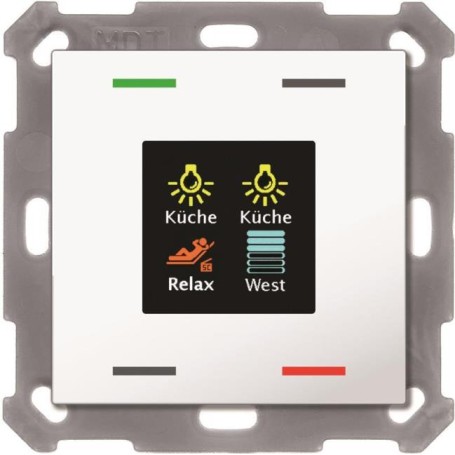 MDT BE-TAS5504.01 Taster Smart 55 4fach m.Farbdisplay Reinweiß glänzend (BE-TAS5504.01)