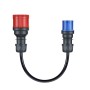 Adapter fr Gemini flex 11 kW, CEE rot Drehstrom 16A  CEE blau 16A (schwarz, 30cm) (CH-04-31)