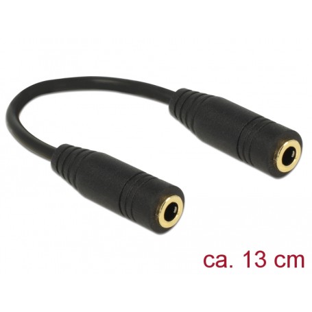 DeLOCK 65896 cavo audio 0,13 m 3.5mm Nero (65896)