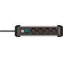 Premium-Alu-Line Steckdosenleiste 4-fach (schwarz/silber, 1,8 Meter, mit Sicherheitsschalter) (1391030400)