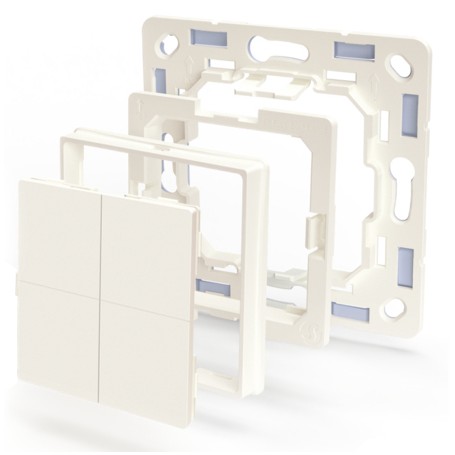 Adapter Legrand & Shelly, fr Blu Wall Switch 4 Wandtaster (Elfenbein) (Shelly_B_A_WS_4_LS)