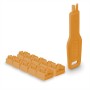 Lindy 47897 clip sicura Bloccaporte + chiave RJ-45 Arancione Acrilonitrile butadiene stirene (ABS) 10 pz