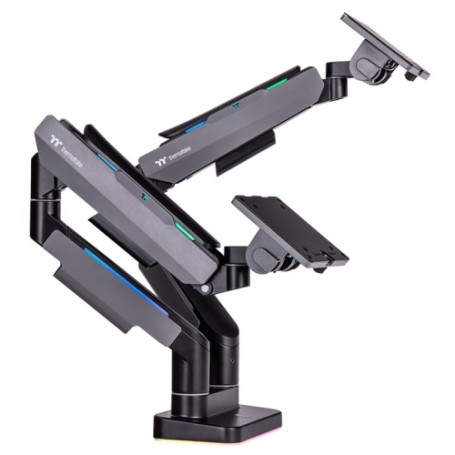 Thermaltake GEA-MSR-DMSBLK-01 Supporti a parete per TV 88,9 cm (35") Scrivania Nero, Grigio