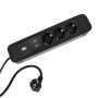 Bachmann PRIMO 3 presa(e) AC Type EF (CEE 7/7) 2 m 2 Nero (350.008)