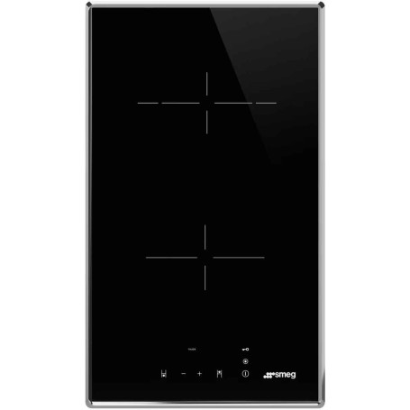 Smeg SE232TX1 Piano cottura induzione Domino, larghezza 30 cm, vetroceramica, timer, struttura in acciaio inox