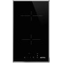 Smeg SE232TX1 Piano cottura induzione Domino, larghezza 30 cm, vetroceramica, timer, struttura in acciaio inox