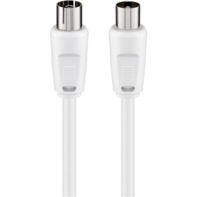 Goobay Coaxial cable, 2.5m cavo coassiale 2,5 m Bianco (11511)