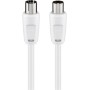 Goobay Coaxial cable, 2.5m cavo coassiale 2,5 m Bianco (11511)