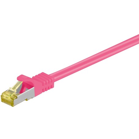 Goobay RJ-45 CAT7 0.25m cavo di rete Magenta 0,25 m S/FTP (S-STP) (91569)