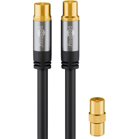 Wentronic 70389 cavo coassiale 10 m Nero (70389)