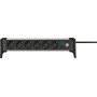 Brennenstuhl 1391040600 prolunghe e multiple 3 m 6 presa(e) AC Interno Nero, Argento