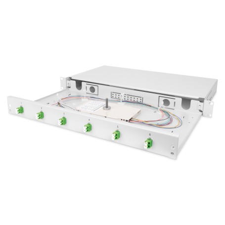 Digitus Scatola di giunzione per fibre ottiche, assemblata, 6x LC-APC DX, OS2 (DN-96330/9APC)