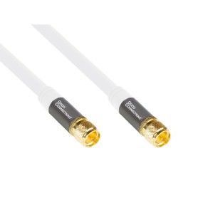Alcasa GC-M2085 cavo coassiale 5 m F Bianco (GC-M2085)