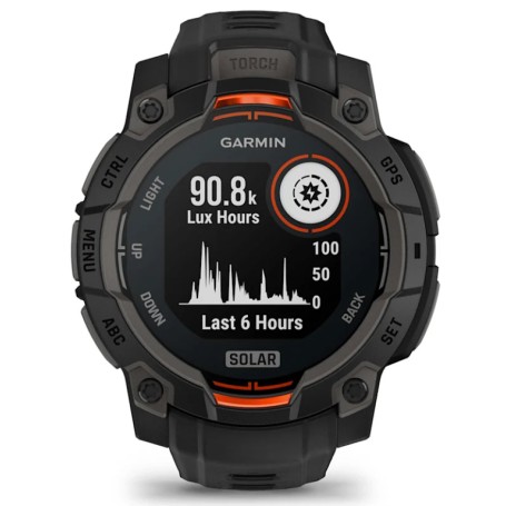 Garmin Instinct 3 Solar 2,29 cm (0.9") MIP 45 mm Digitale 176 x 176 Pixel Touch screen Nero GPS (satellitare) (010-02934-00)