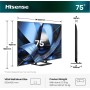 Hisense 75U7DSE 190,5 cm (75") 4K Ultra HD Smart TV Wi-Fi Nero