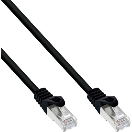 InLine Cavo patch Lan, SF/UTP, Cat.5e, nero, 7,5m (72575S)