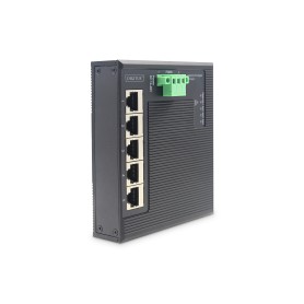 Digitus Switch di rete Gigabit Ethernet a 5 porte, piatto, industriale, non gestito (DN-651126)