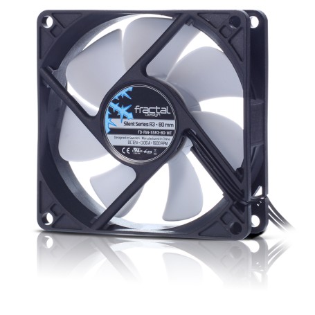 Fractal Design Silent Series R3 80 mm Case per computer Ventilatore 8 cm Nero, Bianco (FD-FAN-SSR3-80-WT)