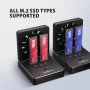 Axagon ADSA-M2C22 docking station per unità di archiviazione USB 3.2 Gen 2x2 Type-C Nero