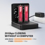 Axagon ADSA-M2C22 docking station per unità di archiviazione USB 3.2 Gen 2x2 Type-C Nero