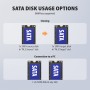 Axagon ADSA-M2C22 docking station per unità di archiviazione USB 3.2 Gen 2x2 Type-C Nero
