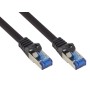 Alcasa 8060-SF003S cavo di rete Nero 0,25 m Cat6a S/FTP (S-STP) (8060-SF003S)