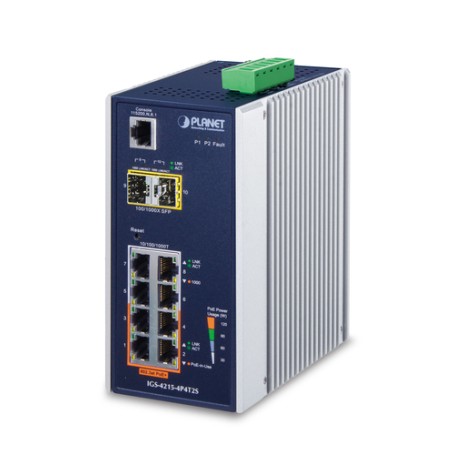 PLANET IGS-4215-4P4T2S switch di rete Gestito L2/L4 Gigabit Ethernet (10/100/1000) Supporto Power over Etherne (IGS-4215-4P4T2S)