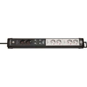 Brennenstuhl Connect Premium-Line prolunghe e multiple 3 m 6 presa(e) AC Interno Nero, Bianco (1951160610)