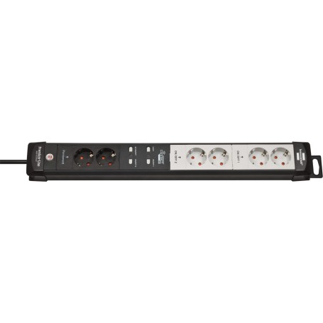 Brennenstuhl Connect Premium-Line prolunghe e multiple 3 m 6 presa(e) AC Interno Nero, Bianco (1951160610)