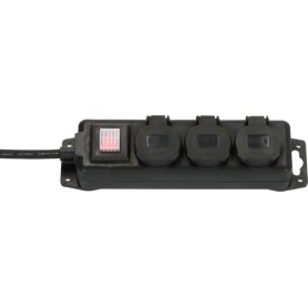 Brennenstuhl 1159950013 prolunghe e multiple 2 m 3 presa(e) AC Interno/esterno Nero