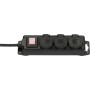 Brennenstuhl 1159950013 prolunghe e multiple 2 m 3 presa(e) AC Interno/esterno Nero